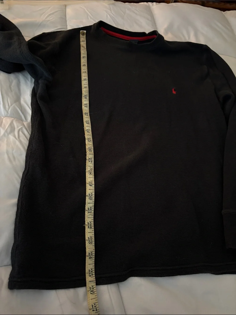 Polo by Ralph Lauren Black Long Sleeve Tee with Red Pony Logo